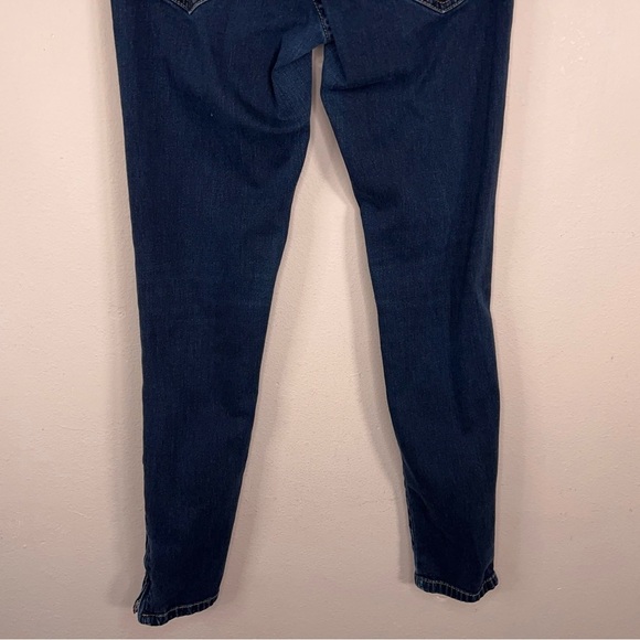 Size 25 Pilcro Jeans Low Rise Straight Dark Blue Denim Pants Stretch - Picture 8 of 13